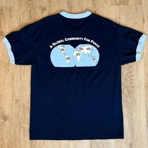 Gildan AFS Intercultural Programs USA Ringer Tee Navy Blue Large Retro